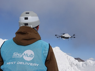 災害対応を想定したドローン物流(レベル3.5)実証